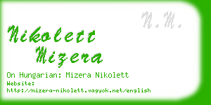 nikolett mizera business card